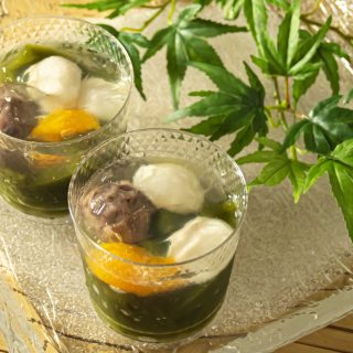【夏季限定】足柄抹茶のもっちりあんみつ